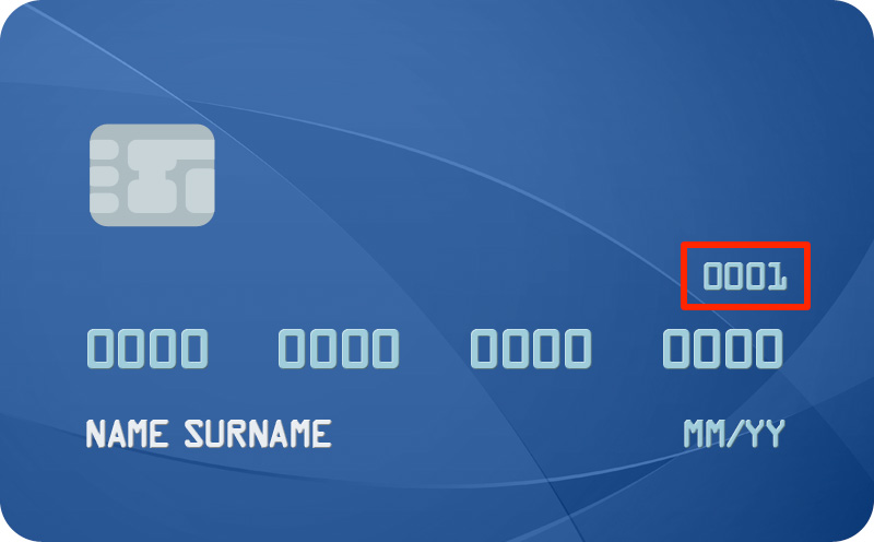 Front of the credit card